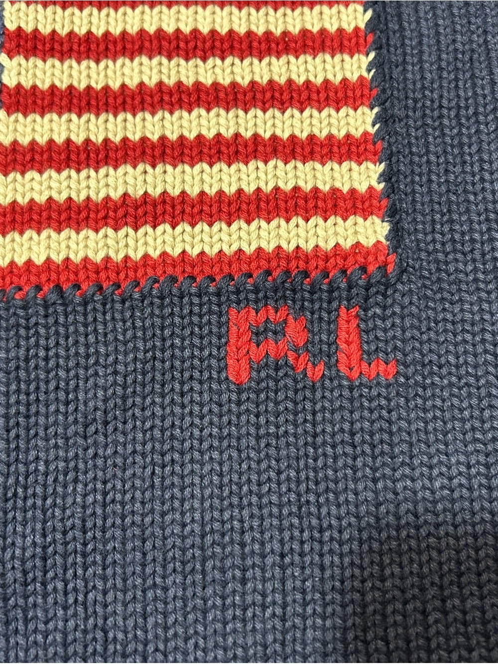 Vintage polo Ralph Lauren women’s Navy Crewneck Sweater with American Flag - Picture 10 of 16